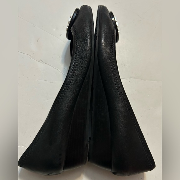 Tory Burch black wedge shoes size 8.5